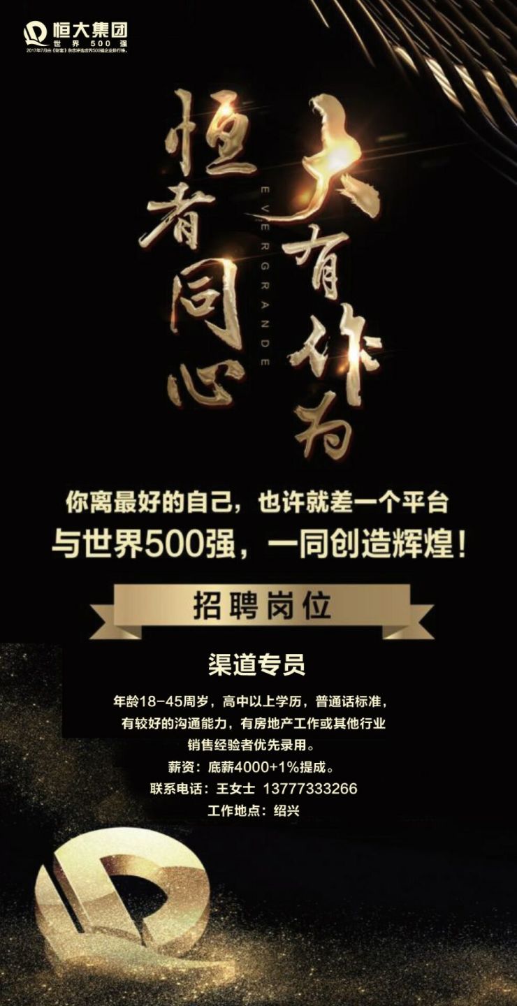 恒大地產招聘網最新職位招聘,職業發展的理想選擇